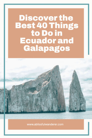 Discover the Best Things to do in Ecuador and the Galapagos Islands pin