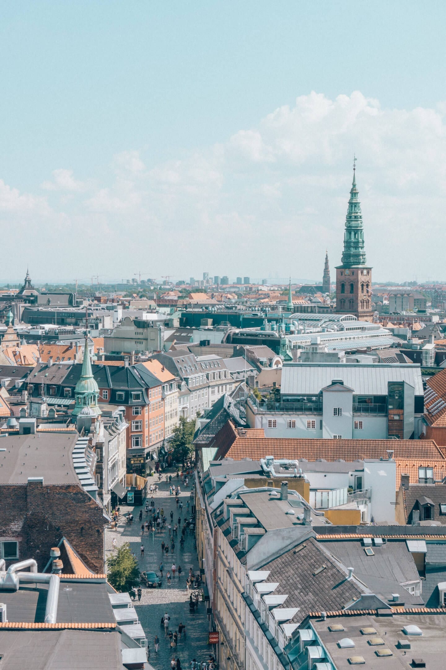 The view at the top of the astronomy tower in Copenhagen