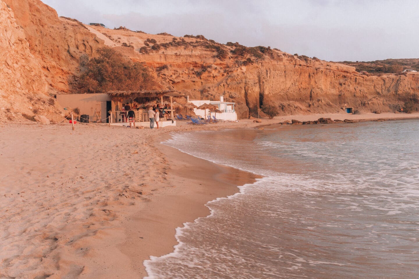 Firiplaka Beach at sunset - Milos travel guide