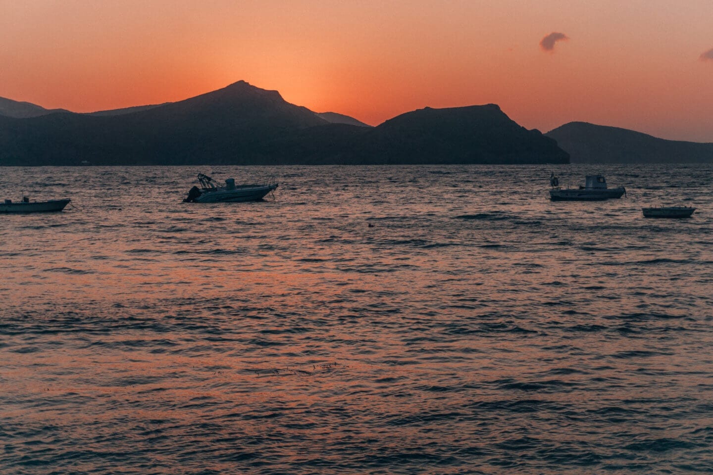 Sunset from Astakas in Klima, Milos