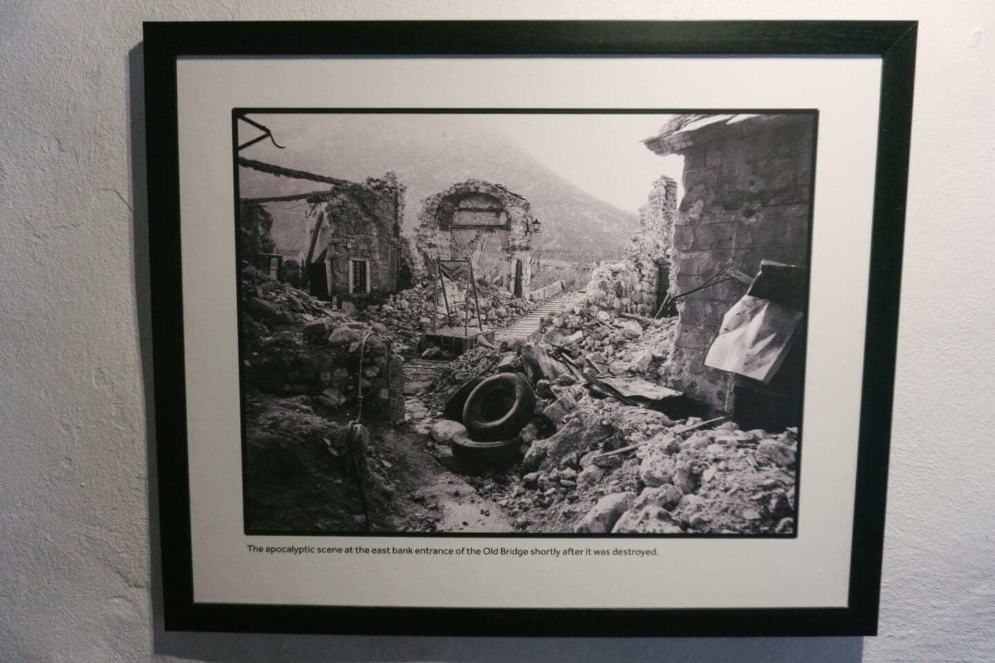 A photo in the War Photo Exhibition in Mostar