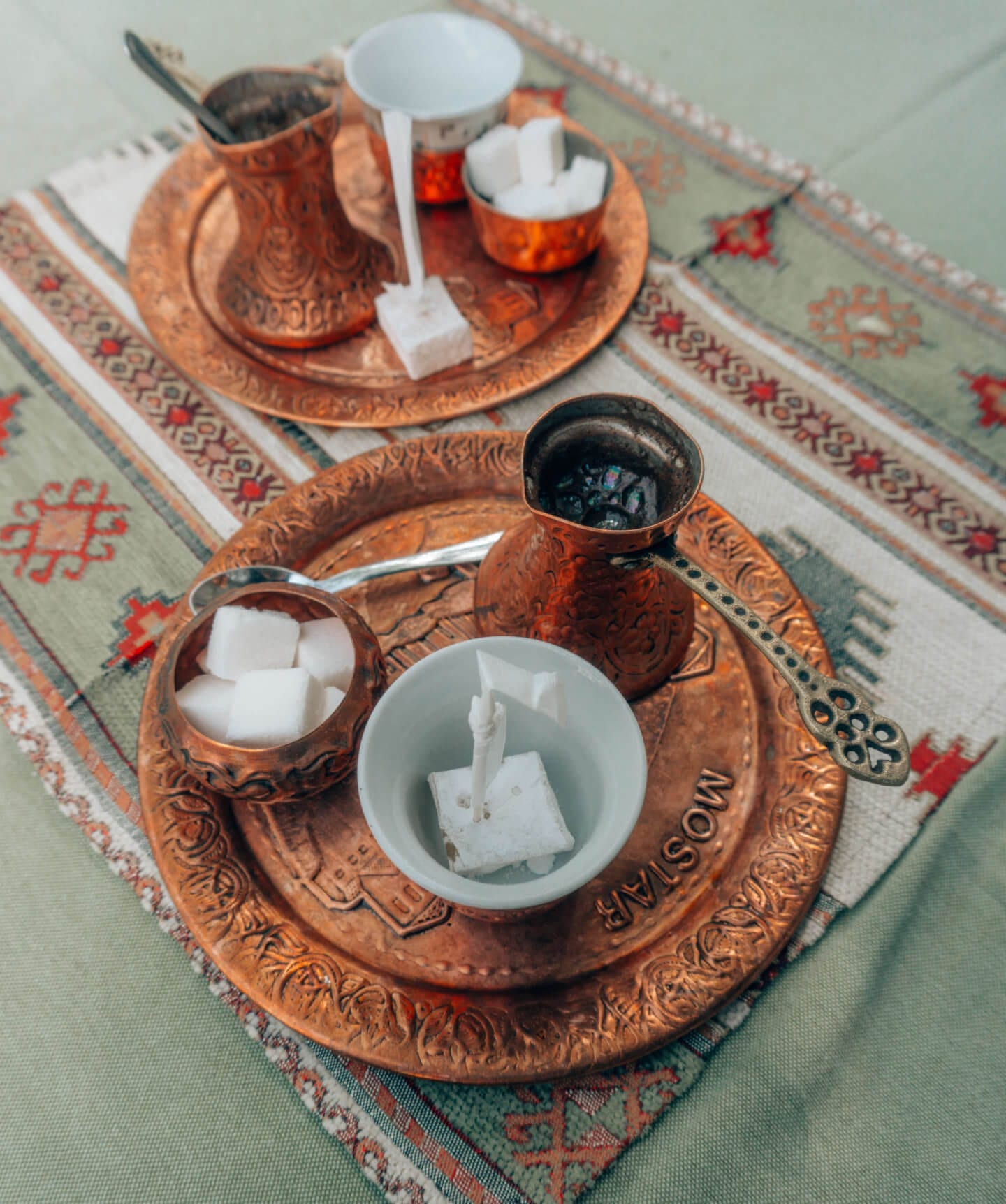 Turkish Coffee at Sadrvan in Mostar, Bosnia