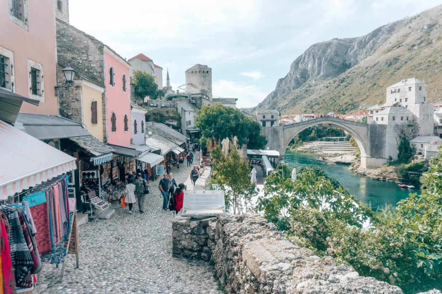 Turkish Quarter overlooking the Mostar Bridge