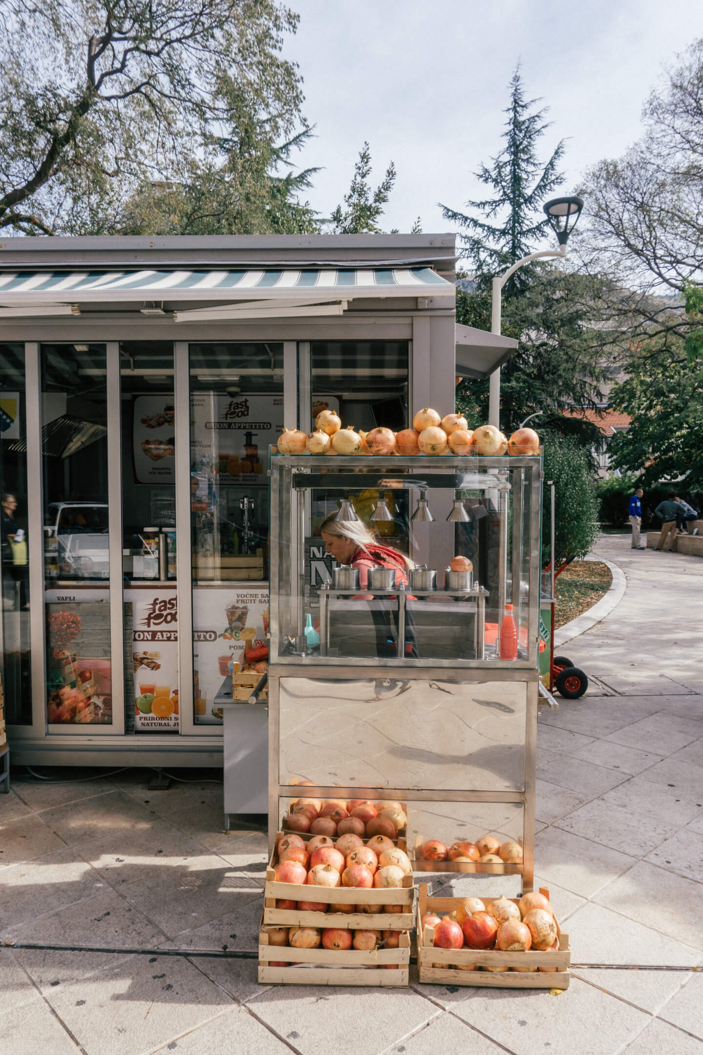 Pomegranate Juice Stand in Mostar