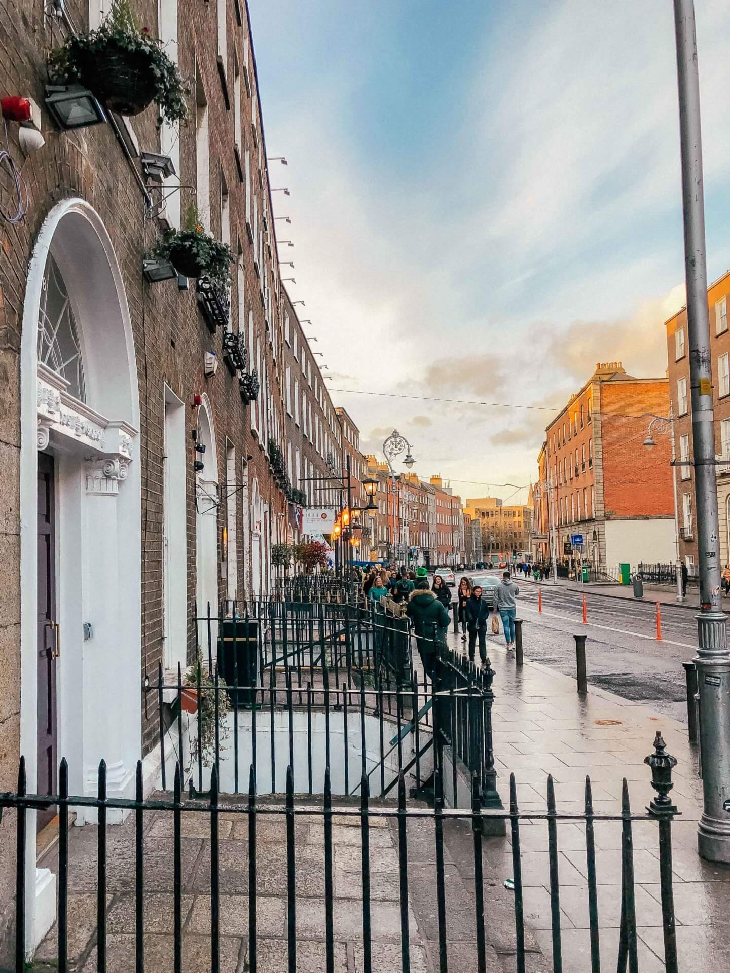 Beautiful street in Dublin, Ireland