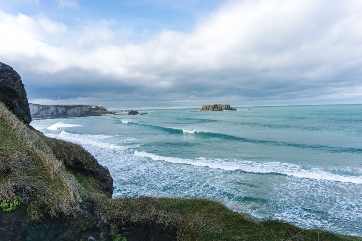 A view of waves on the ocean from Northern Ireland - Places to visit in Ireland