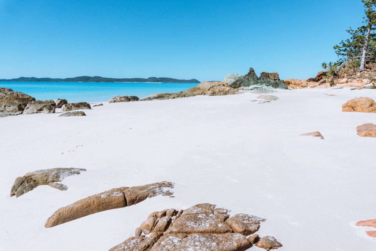 An sandy corner of Whitehaven Beach