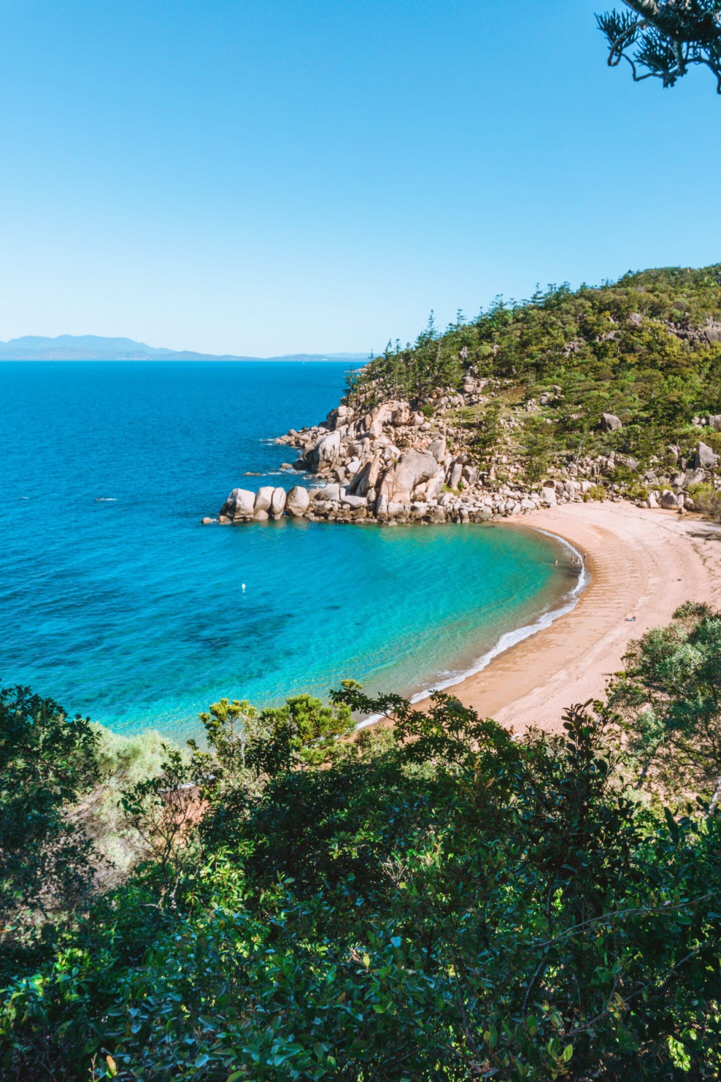 Looking down at beautiful Arthur Bay during the day on Magnetic Island