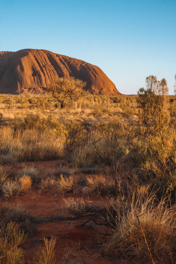 Uluru at the sunrise platform