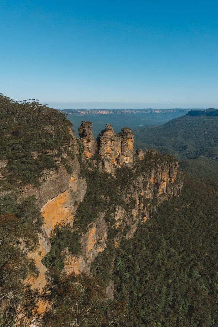 Image of the Three Sisters at Echo Park in Katoomba, Blue Mountains Australia