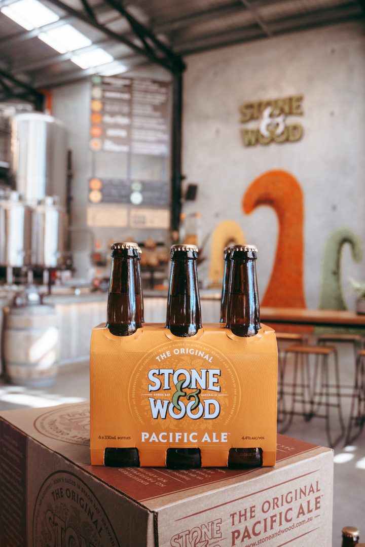 The famous Pacific Ale at the Stone and Wood Brewery in Byron Bay Industrial District