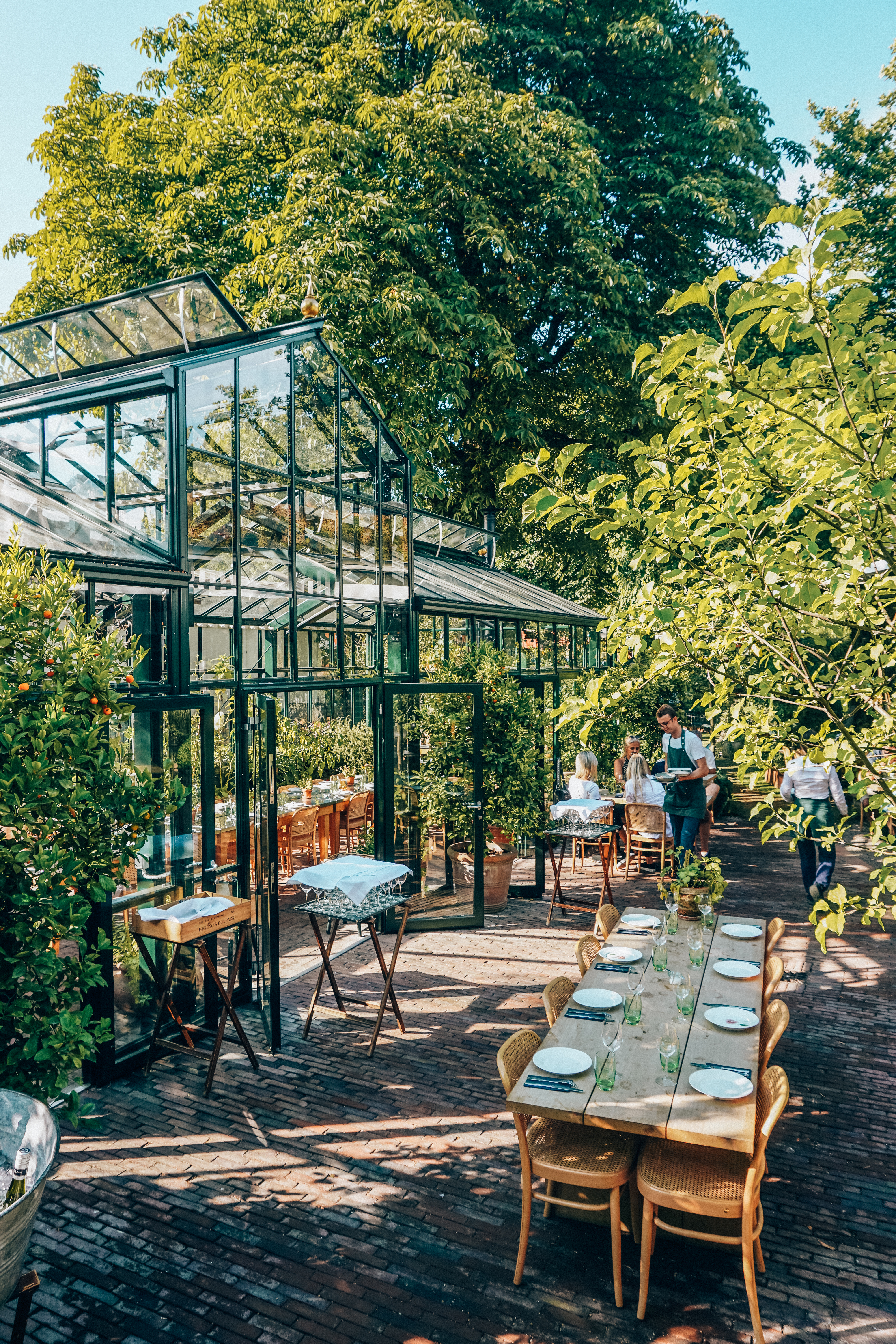 A stunning green house restaurant in Tivoli Gardens in Copenhagen 
