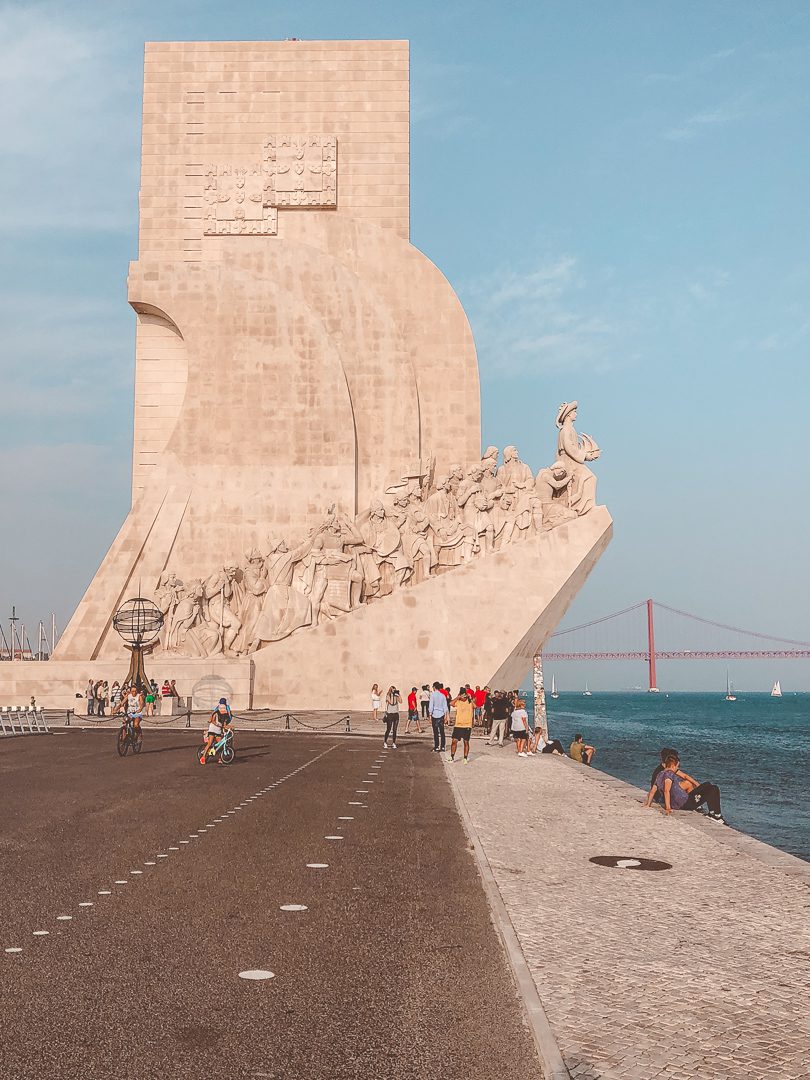 3 Days in Lisbon Itinerary - the Monument of Discoveries in Belém at golden hour