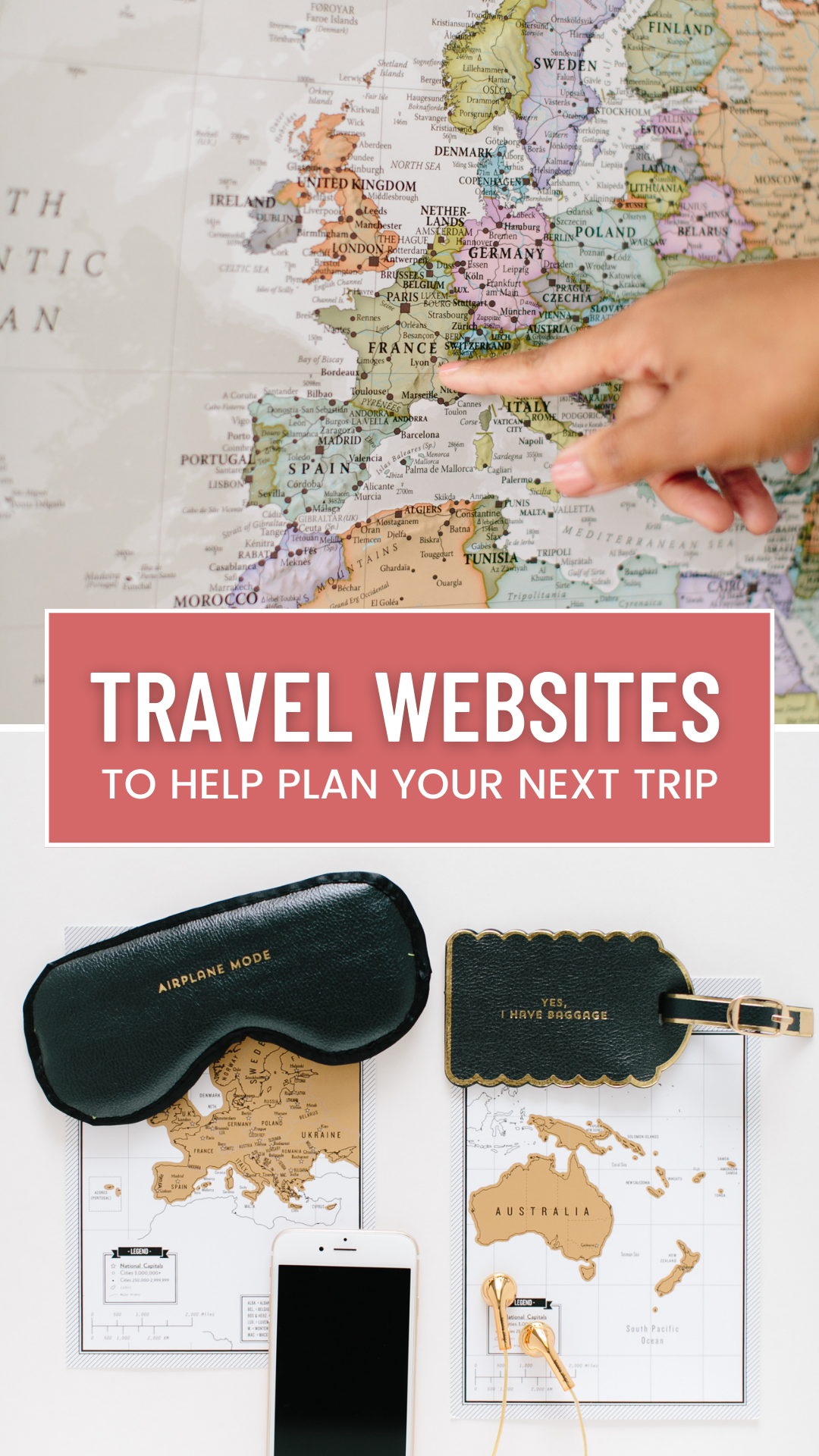 Travel Planning websites to help you plan your next trip & Travel Gear I Swear By Pin