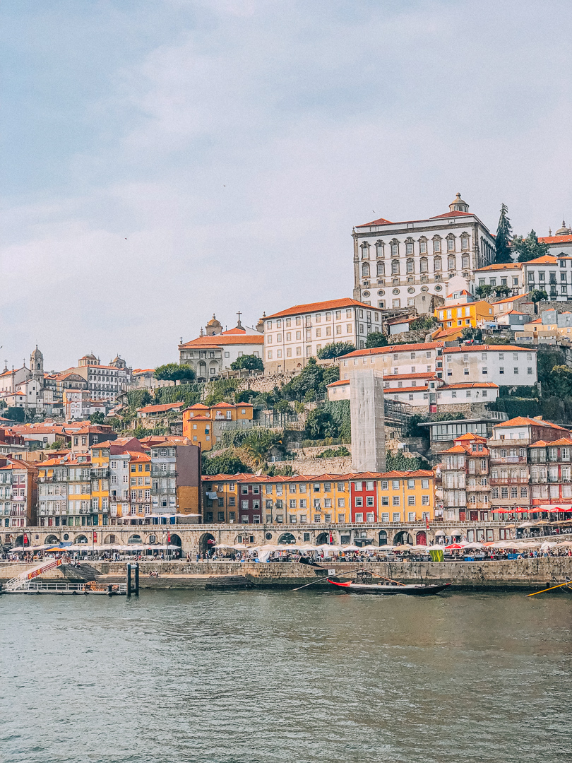 The colourful skyline of Porto, Portugal, and the Douro Riverfront. 