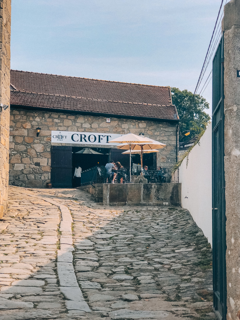 The entrance to Croft Port Cellars in Porto, Portugal, for port tasting. A must do on your 3 day Porto Itinerary.