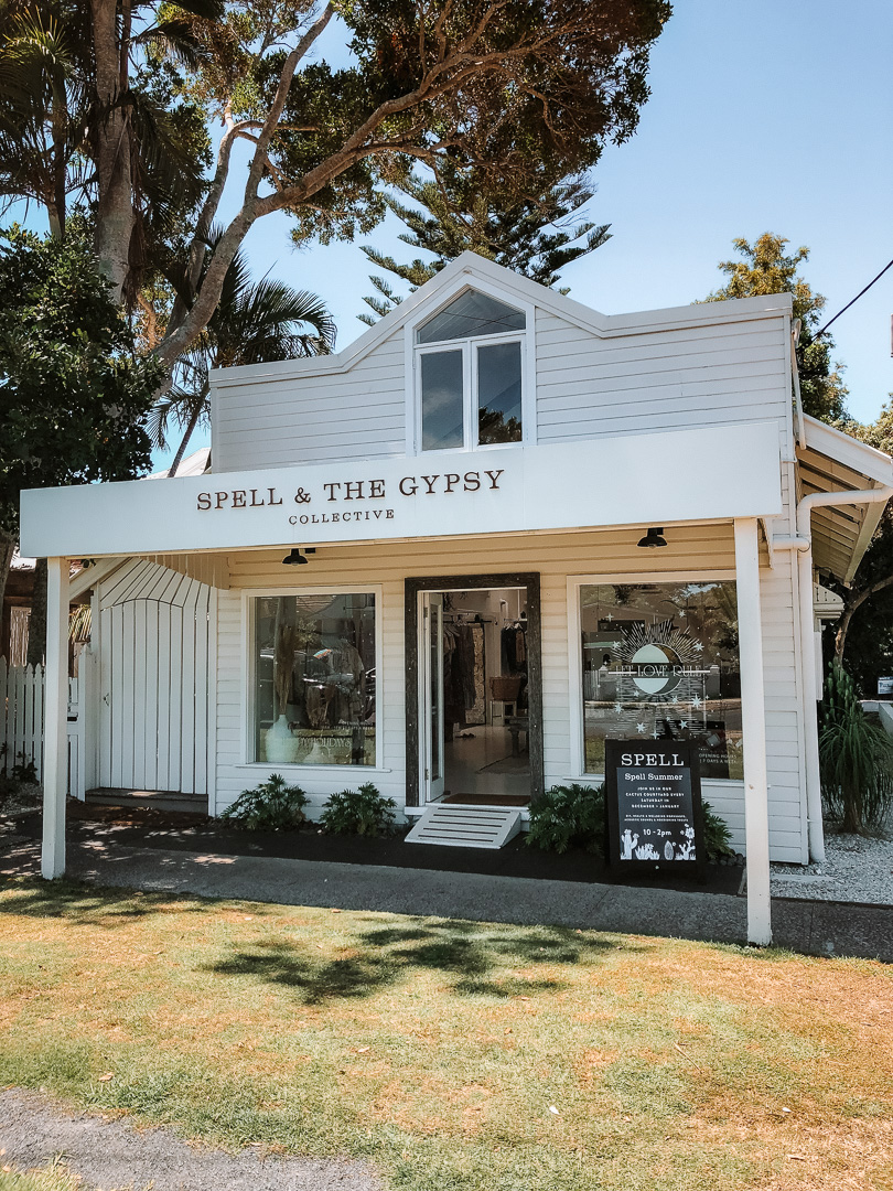 The exterior of the one and only Spell & The Gypsy store in Byron Bay