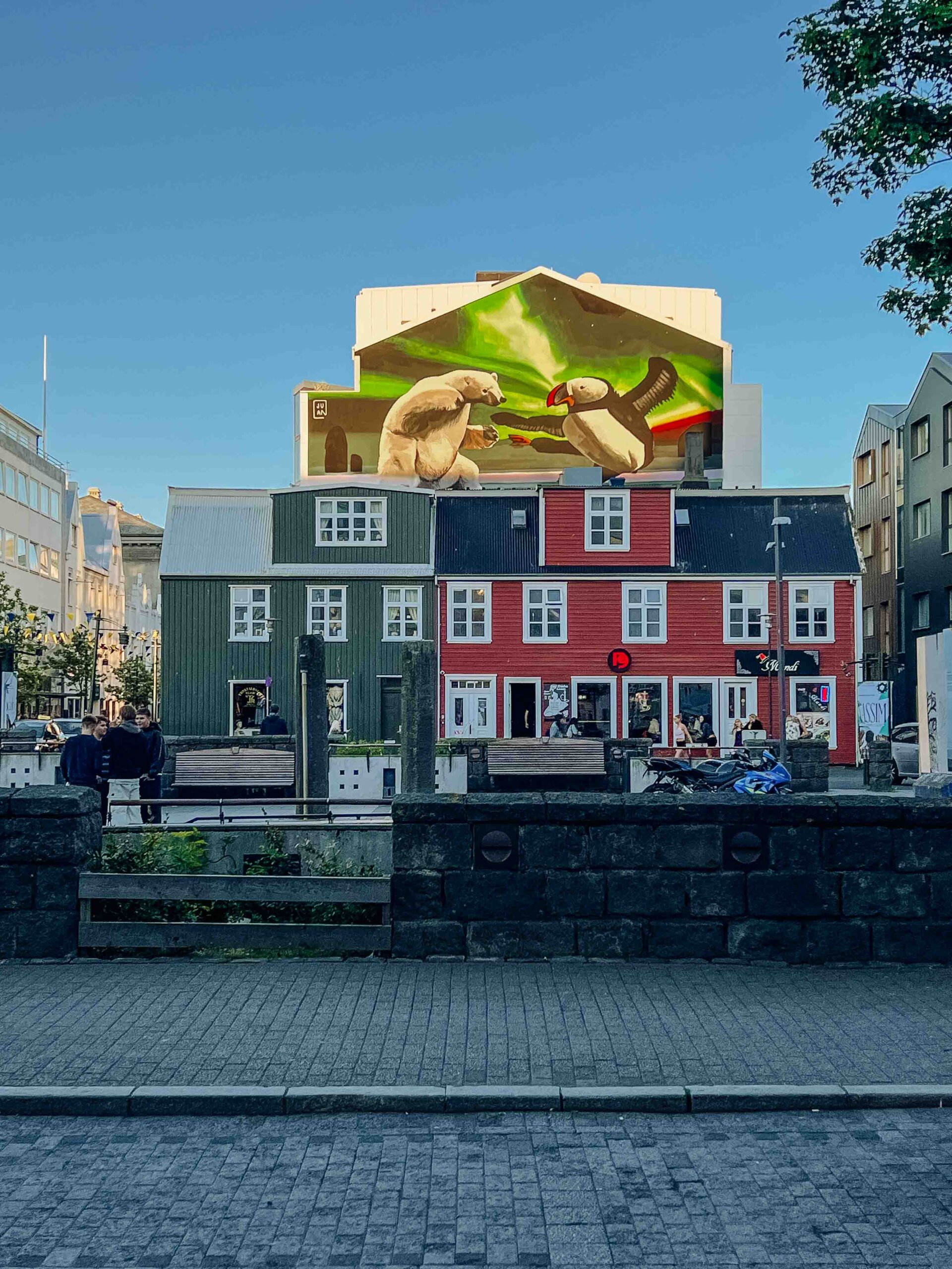 Make sure to admire the colourful buildings and unique street are in Reykjavik during your 4 day Iceland road trip